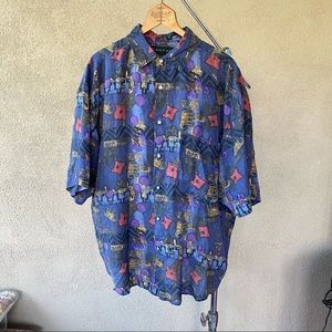 Vintage 80s/90s Silk Santana Button Down-Large